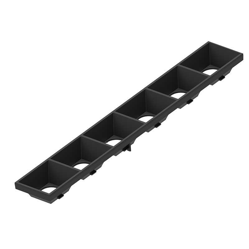 OptiLine Louvre closed frame Black & White 1 ft optics grid