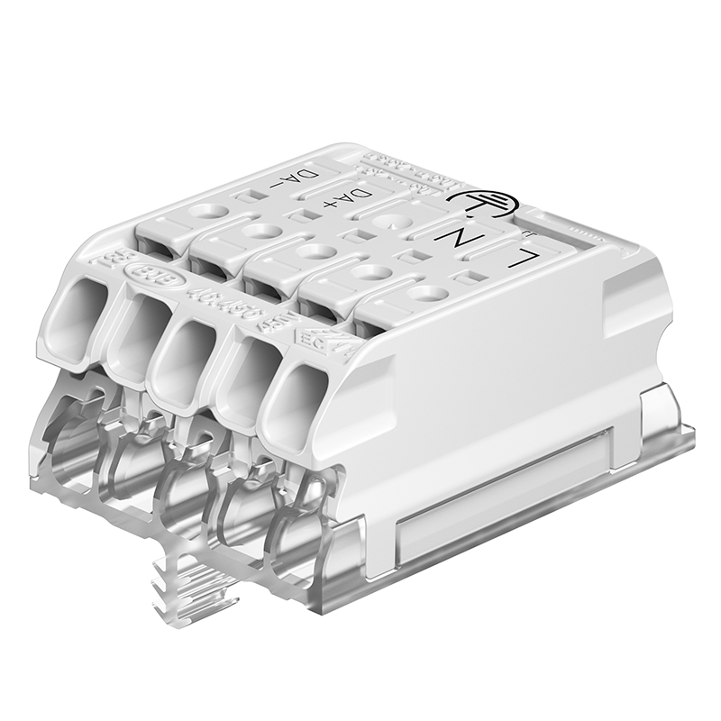 Compact Rast5 Profile Groove L-N-ES-D+-DA- ES terminal block